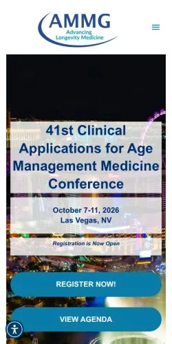 Preview of the Age Management Medicine Group website, a media outlet in United States for sponsored articles