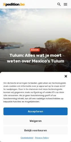 Anteprima del sito Xpedition, media di Belgio per articoli sponsorizzati