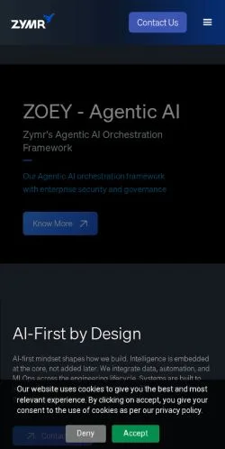 Preview of the Zymr website, a media outlet in United States for sponsored articles