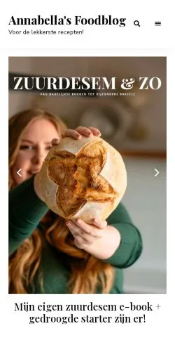 Podgląd witryny Annabella's Foodblog, medium z kraju Holandia do artykułów sponsorowanych