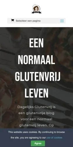 스폰서 기사용 네덜란드 매체 Dagelijks Glutenvrij 사이트 미리보기