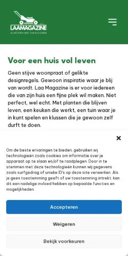 Anteprima del sito LAA Magazine, media di Paesi Bassi per articoli sponsorizzati
