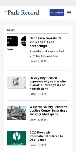 スポンサード記事向けのアメリカ合衆国メディア、Park Recordのサイトプレビュー