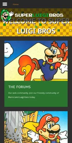 Podgląd witryny Super Luigi Bros, medium z kraju Wielka Brytania do artykułów sponsorowanych