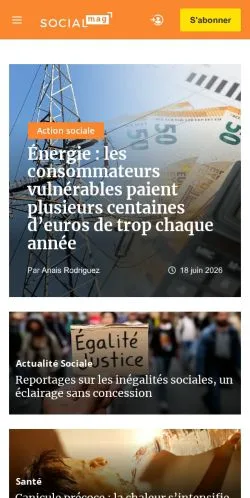 Anteprima del sito Social Mag, media di Francia per articoli sponsorizzati