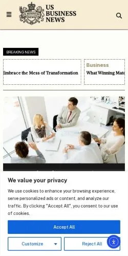 Anteprima del sito US Business News, media di Stati Uniti per articoli sponsorizzati