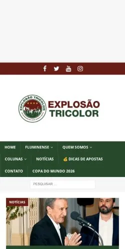 Anteprima del sito Explosão Tricolor, media di Brasile per articoli sponsorizzati