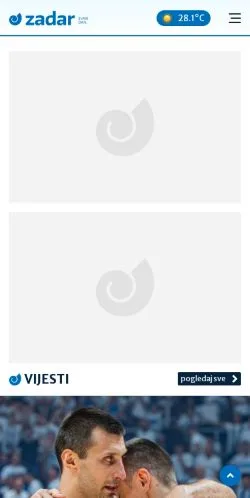 Anteprima del sito eZadar, media di Croazia per articoli sponsorizzati
