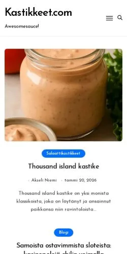 Podgląd witryny Kastikkeet, medium z kraju Finlandia do artykułów sponsorowanych