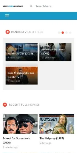 Anteprima del sito MoviesFoundOnline, media di Stati Uniti per articoli sponsorizzati