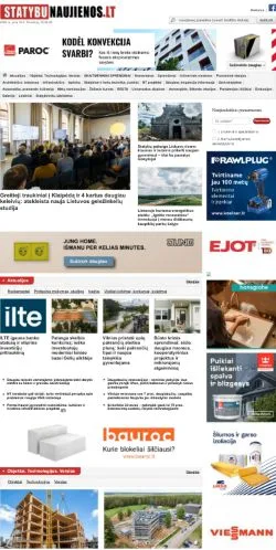 Anteprima del sito Construction News, media di Lituania per articoli sponsorizzati