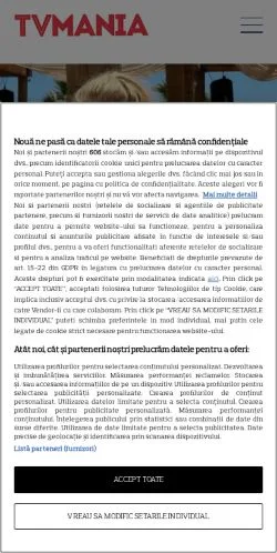 Podgląd witryny TVMania, medium z kraju Rumunia do artykułów sponsorowanych