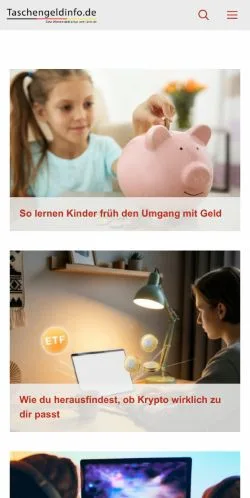 Anteprima del sito Taschengeldinfo, media di Germania per articoli sponsorizzati