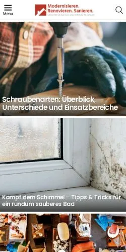 Anteprima del sito Modernisieren Renovieren Sanieren, media di Germania per articoli sponsorizzati