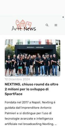 Anteprima del sito Artepassante, media di Italia per articoli sponsorizzati