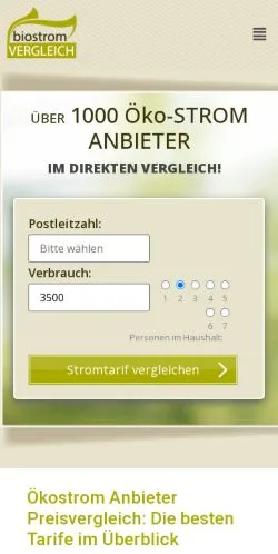 Anteprima del sito Biostromvergleich, media di Germania per articoli sponsorizzati