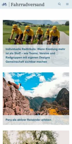 Anteprima del sito Der Fahrradversand, media di Germania per articoli sponsorizzati