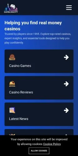 Anteprima del sito GamblingCity, media di Stati Uniti per articoli sponsorizzati