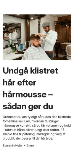 Anteprima del sito haarbladet.dk, media di Danimarca per articoli sponsorizzati