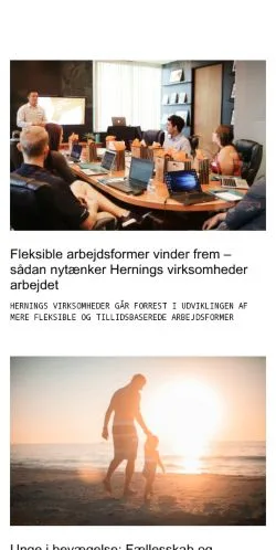 Anteprima del sito herningavisen.dk, media di Danimarca per articoli sponsorizzati