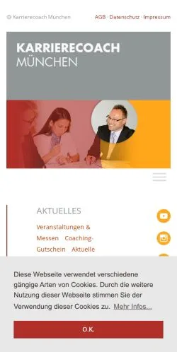 Podgląd witryny Karrierecoach München, medium z kraju Niemcy do artykułów sponsorowanych