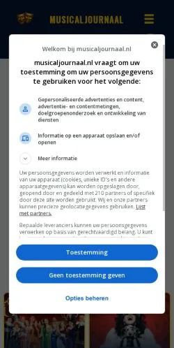 Anteprima del sito Home • musicaljournaal, media di Paesi Bassi per articoli sponsorizzati
