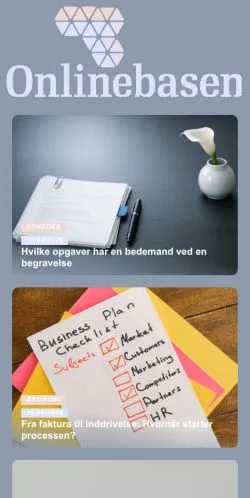 Aperçu du site Onlinebasen, média de Danemark pour articles sponsorisés
