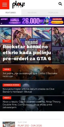 Podgląd witryny Play, medium z kraju Stany Zjednoczone do artykułów sponsorowanych