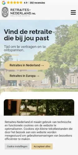Podgląd witryny Retraiteplatform Nederland, medium z kraju Holandia do artykułów sponsorowanych
