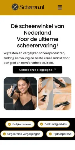 Forhåndsvisning av nettstedet Scheren.nl, medium fra Nederland for sponsede artikler