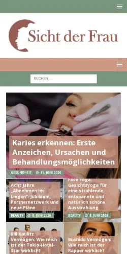 Anteprima del sito Sicht Der Frau, media di Germania per articoli sponsorizzati