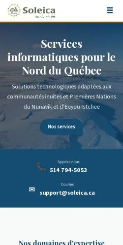 Anteprima del sito Soleica, media di Canada per articoli sponsorizzati