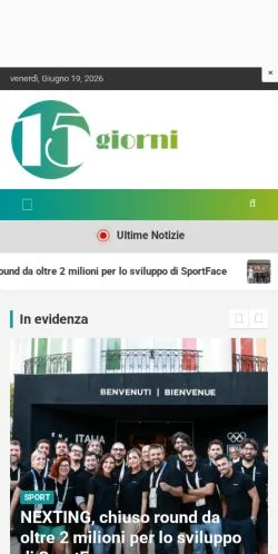 Podgląd witryny Sportelevision, medium z kraju Włochy do artykułów sponsorowanych