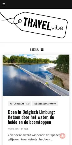 Anteprima del sito Travelvibe, media di Paesi Bassi per articoli sponsorizzati