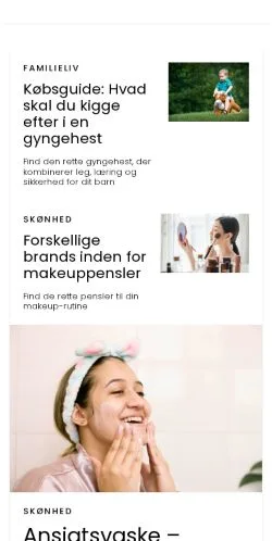 Forhåndsvisning av nettstedet vejleplus.dk, medium fra Danmark for sponsede artikler