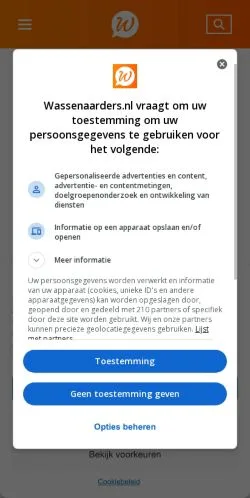 Anteprima del sito Wassenaarders, media di Paesi Bassi per articoli sponsorizzati