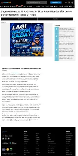스폰서 기사용 미국 매체 RADAR138 사이트 미리보기