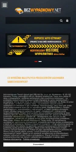 Podgląd witryny Bezwypadkowy, medium z kraju Polska do artykułów sponsorowanych