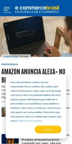 Anteprima del sito E-Commerce Brasil, media di Brasile per articoli sponsorizzati