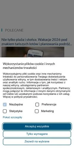 Anteprima del sito InfoWire, media di Polonia per articoli sponsorizzati