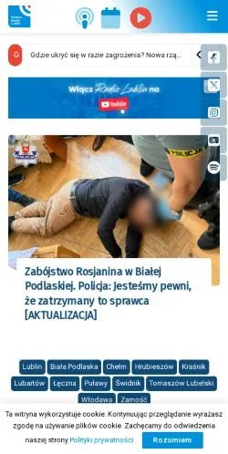 스폰서 기사용 폴란드 매체 Polskie Radio Lublin 사이트 미리보기