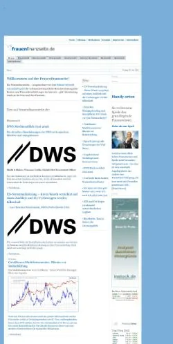 Anteprima del sito Frauenfinanzseite, media di Germania per articoli sponsorizzati