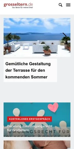 스폰서 기사용 독일 매체 Grosseltern & Enkel 사이트 미리보기