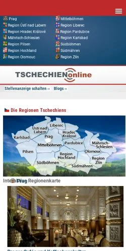 Anteprima del sito Tschechien Online, media di Germania per articoli sponsorizzati