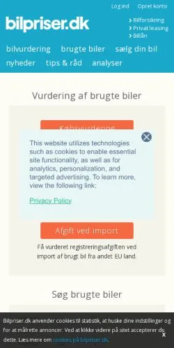 Vorschau der Website Bilpriser, Medium aus Dänemark für gesponserte Artikel