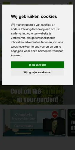 Anteprima del sito Eugardencenter, media di Paesi Bassi per articoli sponsorizzati