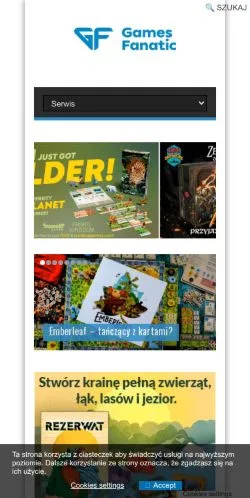 스폰서 기사용 폴란드 매체 GamesFanatic 사이트 미리보기