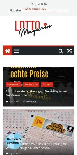 Anteprima del sito Lotto Magazin, media di Germania per articoli sponsorizzati