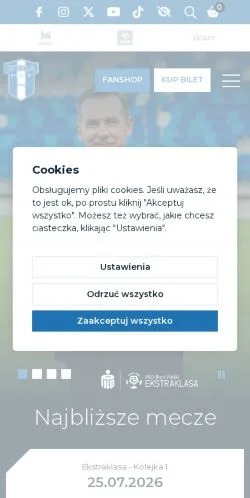 Anteprima del sito Wisła Płock S.A., media di Polonia per articoli sponsorizzati