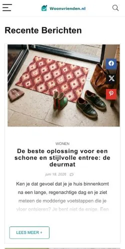 Anteprima del sito Woonvrienden, media di Paesi Bassi per articoli sponsorizzati